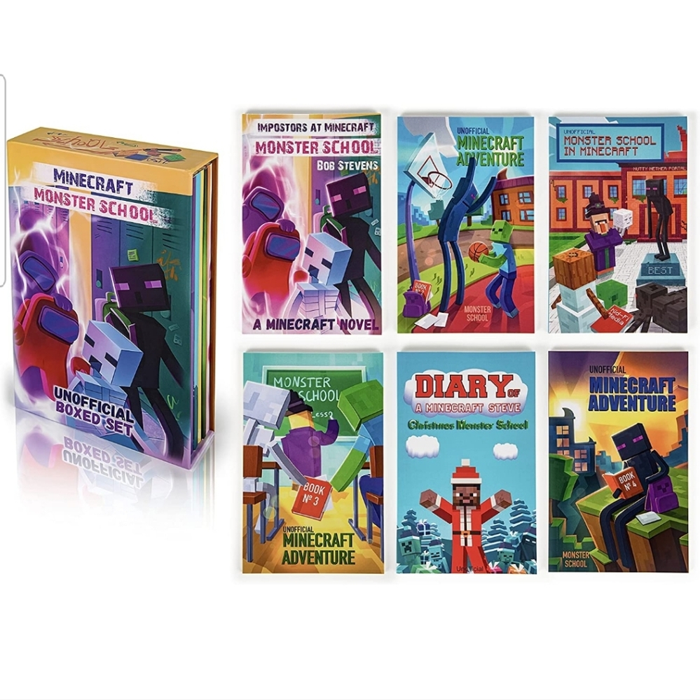 Minecraft Monster School books box set 6 books